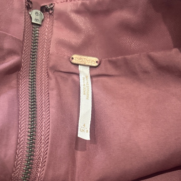 Free People NWT Pressed Flowers Short Skirt Rose Pink Vegan Suede Size 4 - Picture 6 of 11